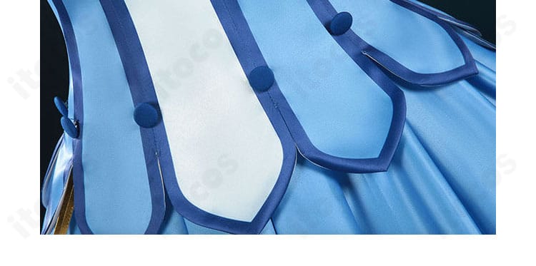 腰回りの装飾ディテール。リボンとアクセのレイヤー構成が分かるクローズアップ