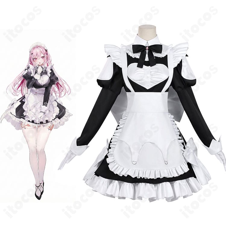 桃乃 ゴーストハウス メイド服を着用した人物と衣装全体のイメージ