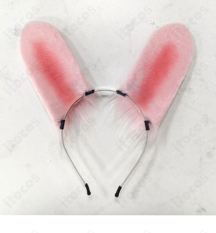 うさ耳風イヤーアクセサリーの質感と固定部