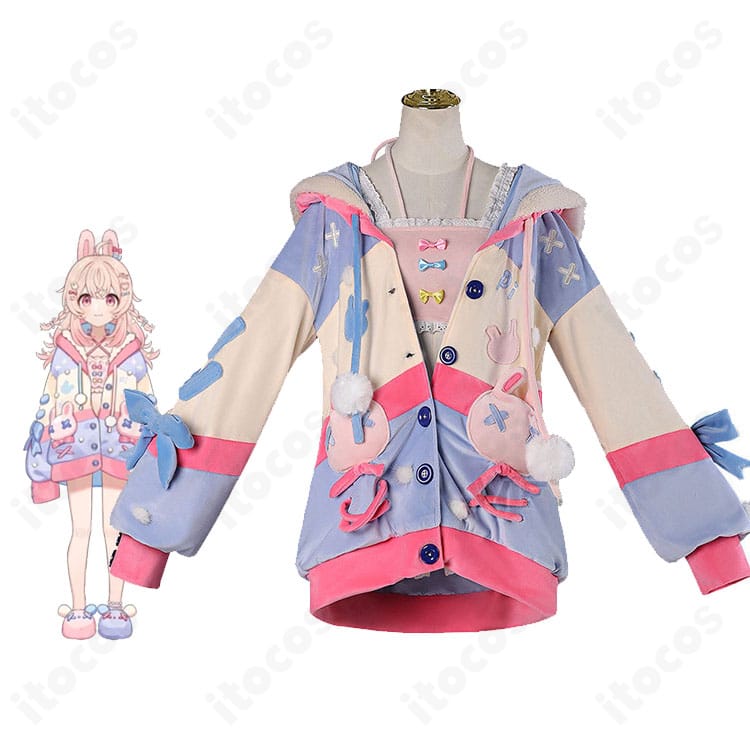 Pipkin Pippa風うさ耳コスプレ一式を着用した全身イメージ