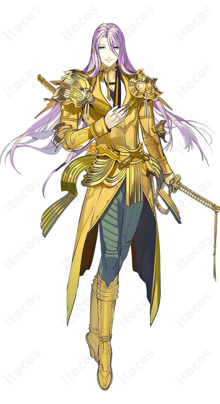 モデル着用の蜂須賀虎徹コスプレ衣装 正面全身カット(刀剣乱舞ONLINE)