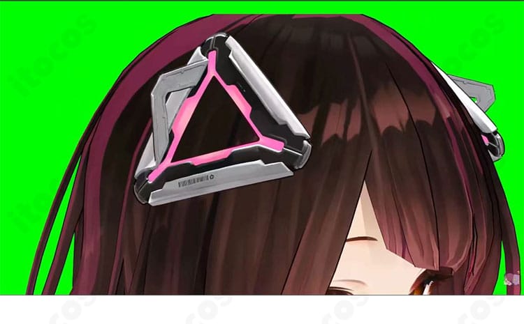 ロボ子さん衣装のヘアアクセサリー側面の固定部と形状