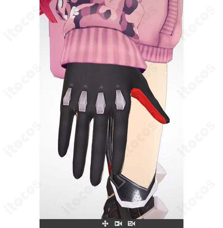 ロボ子さん衣装の手袋・外側装飾と質感のディテール