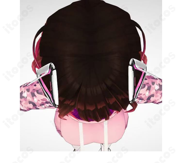 ロボ子さん衣装のヘッドアクセ最上部の装飾細部と質感