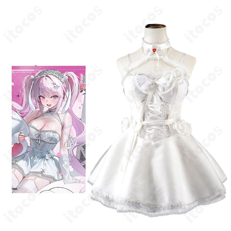 アリス(勝利の女神:NIKKE)メルヘンドリーム衣装のフルコーデ着用例。胸飾りとカチューシャを含む全体スタイリング