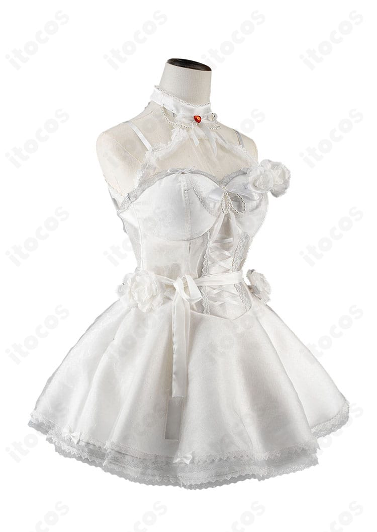 アリス メルヘンドリーム衣装の側面ディテール。袖のレイヤーと腰飾りの立体感を強調