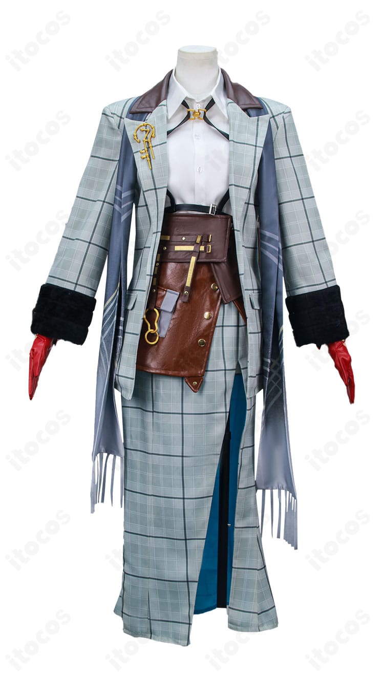 ヒルダ 旧時代の学者コスの正面全景。コートの縦ラインとカマーバンドの収まりがわかる構図。