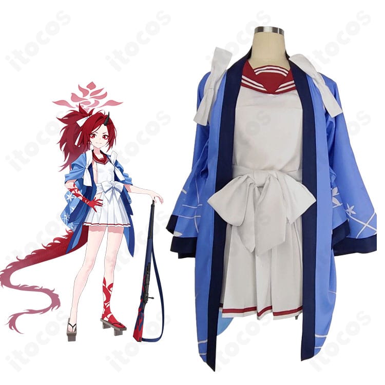 不破レンゲ 修行部制服のフルセット着用イメージ。羽織・帯・バインドベルトを合わせた全身コーデの雰囲気が分かる写真。