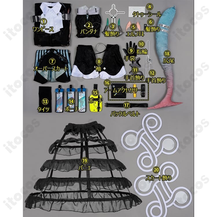 アークナイツ：エンドフィールド ザイヒ コスプレ衣装｜小物充実で高再現、長時間でも崩れにくい美シルエット - 5枚目の画像