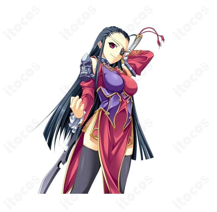 夏侯惇(春蘭)中華武将風コスプレ衣装の側面シルエット