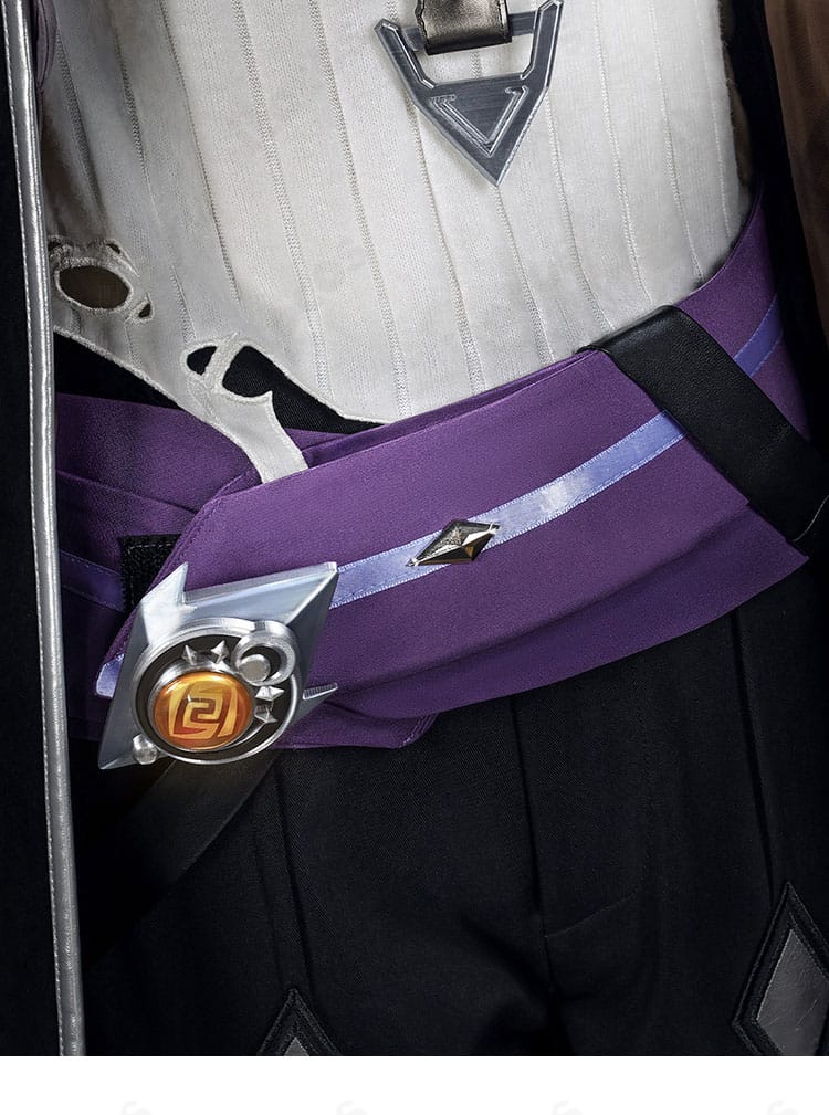 原神コート衣装セットのウエスト周りとベルト・腰飾りの詳細