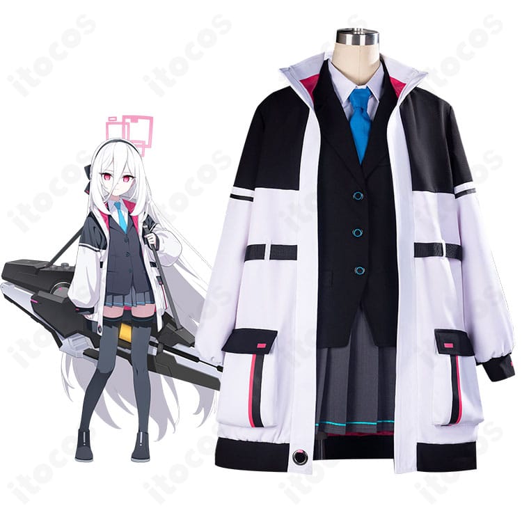 ブルーアーカイブ ケイ 制服コスプレを着用したモデルの全身イメージ。上品で爽やかな配色と美シルエットを再現。