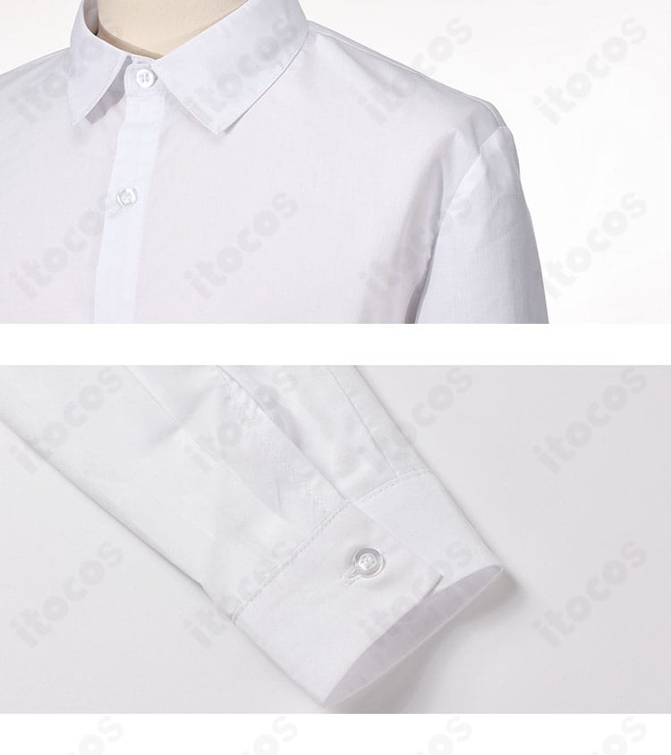 シャツ肩から袖にかけての切替とステッチのアップ（岩井修）