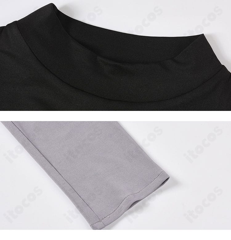 MEMちょ衣装の襟と袖口の縫製・パイピングの近接写真