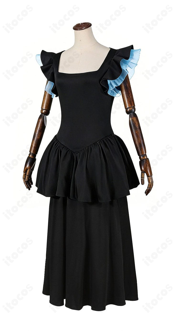 黒川あかね 劇団ララライ舞台衣装の側面カット｜ウエストラインとスカートのシルエット