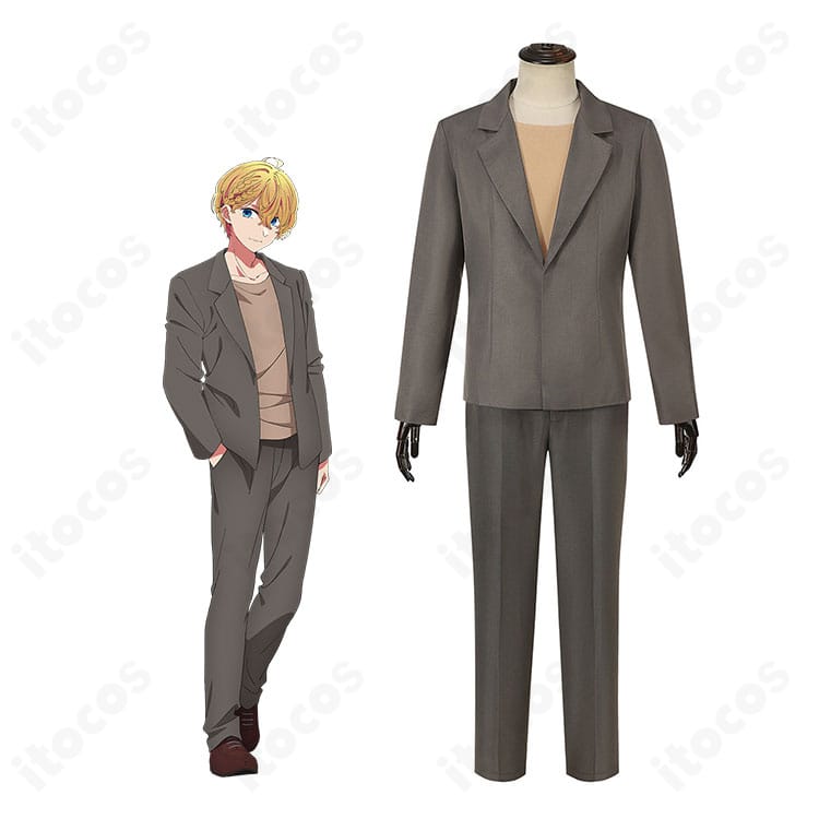 星野愛久愛海(アクア)学園制服コスプレを着用した全身イメージと衣装一式の確認用画像