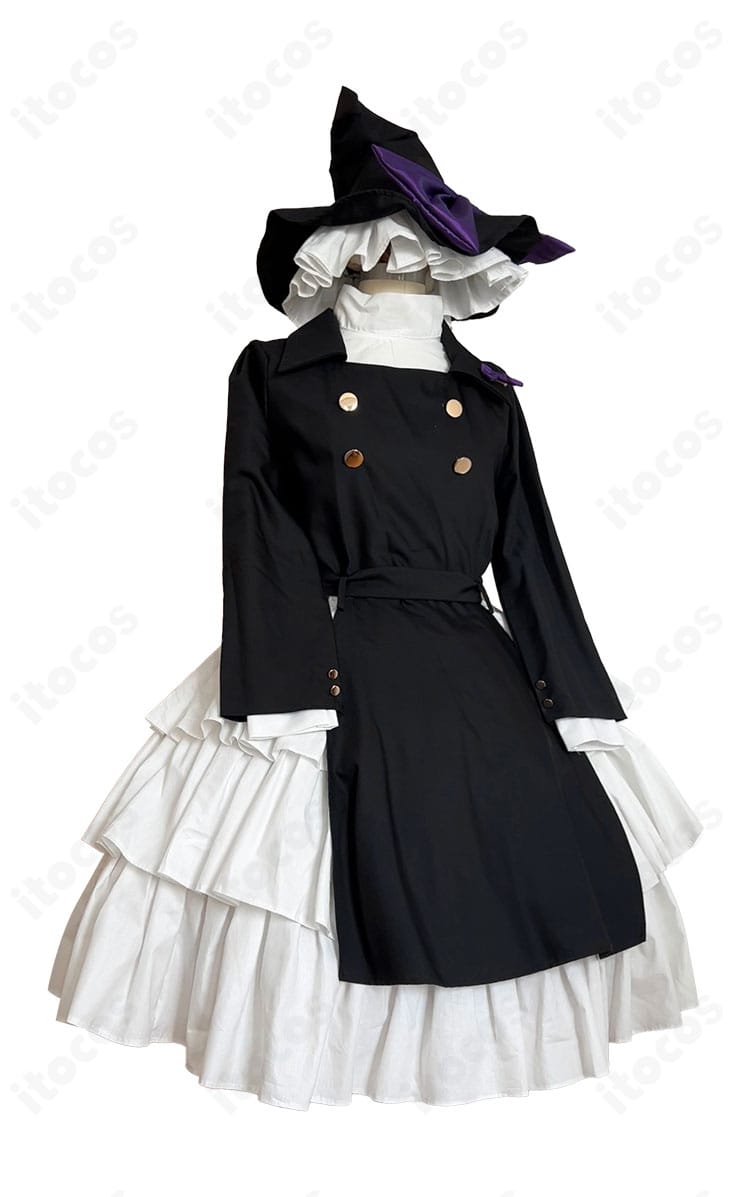 霧雨魔理沙 二次創作アレンジ衣装の上半身ディテール。動いてもはだけにくい設計と襟元の整ったラインを強調。