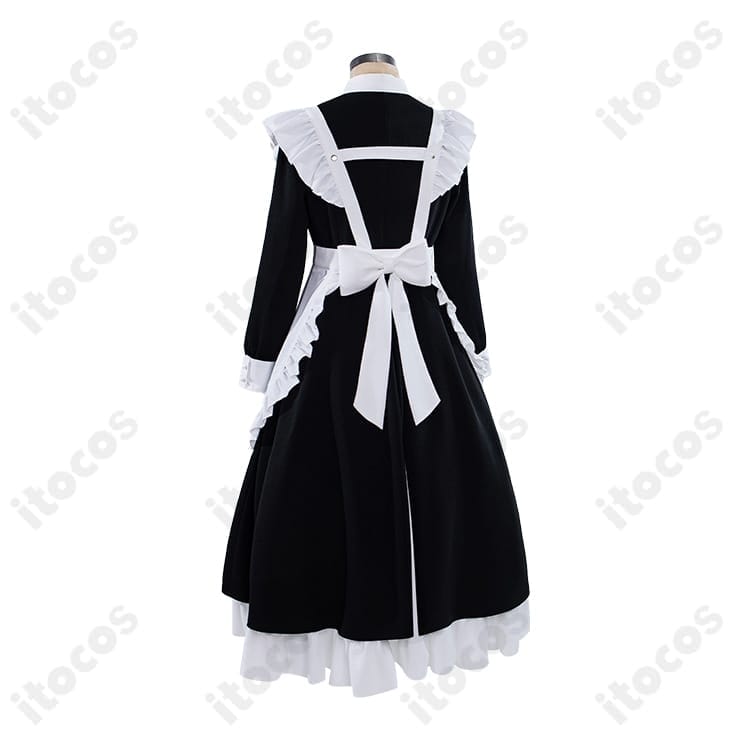 フリーレン/フェルン メイド服コスプレ 高発色ツイルで上品な美シルエット、撮影・イベントに最適 - 3枚目の画像