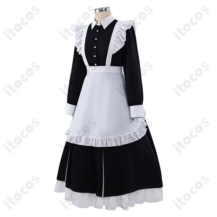 フリーレン/フェルン メイド服コスプレ 高発色ツイルで上品な美シルエット、撮影・イベントに最適 - 2枚目の画像