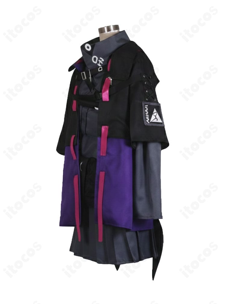 MDR ジャケット前合わせ部分の拡大。隠しファスナーで着脱しやすい構造。