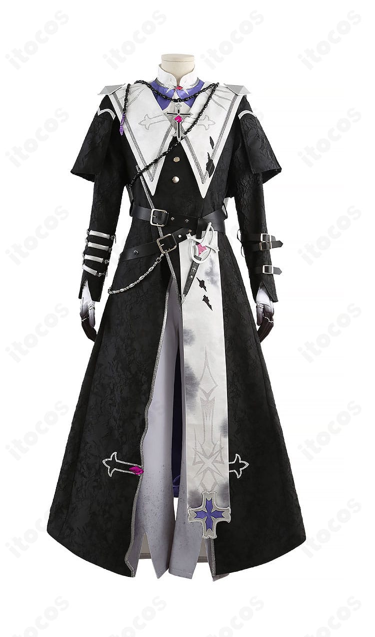 宵の交霊会衣装の上着(ワンピース風)とシャツ・ズボンの正面ディテール