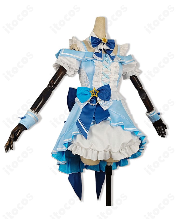 高坂穂乃果 μ's×Aqoursコラボ衣装の側面ディテール。ウエストラインとスカートの広がりが見える画像