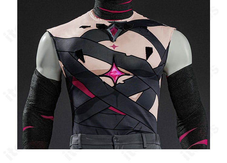 原神 レリル 月の狩人コスプレ衣装 上衣の装飾ステッチとパーツ構成