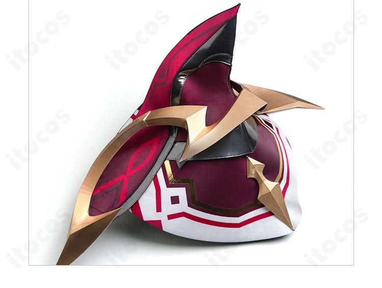 原神 レリル 月の狩人コスプレ衣装 肩鎧パーツの素材感と固定部