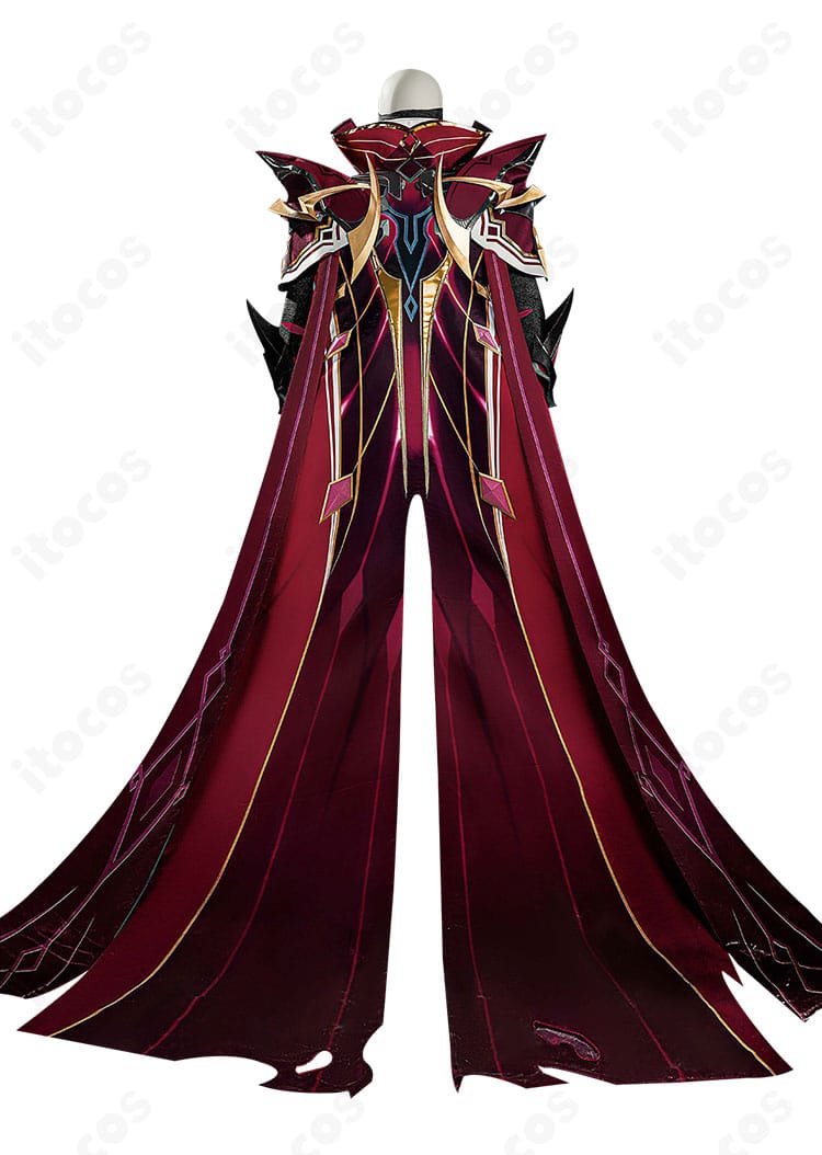 原神 レリル 月の狩人コスプレ衣装の背面とマントの広がり