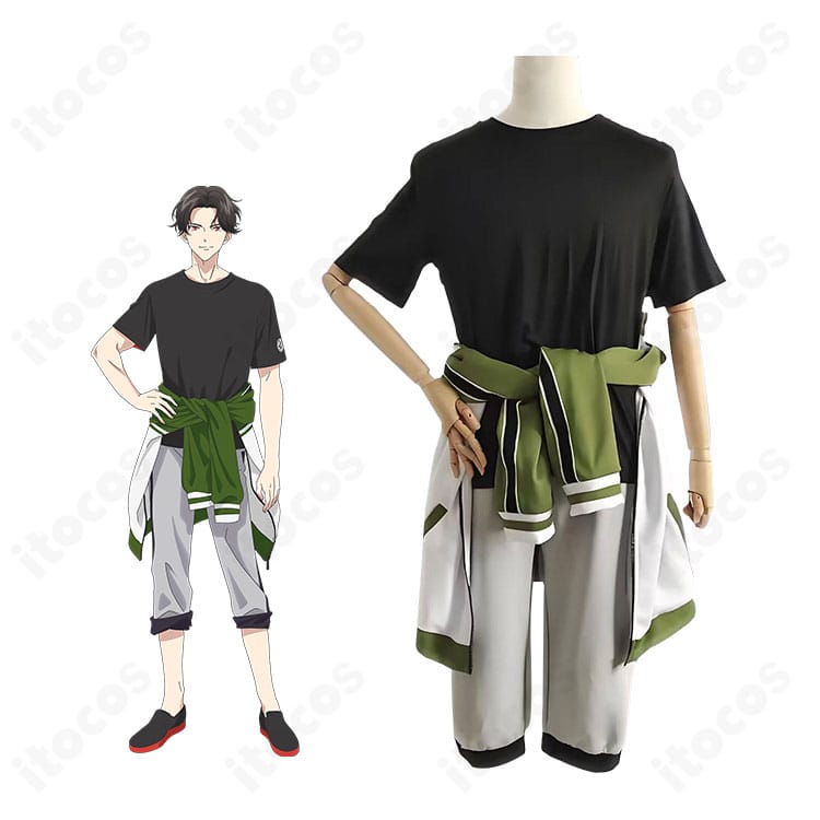 松井江・豊前江・村雲江の内番ジャージ一式イメージカット（特『刀剣乱舞-花丸-』〜雪月華〜）