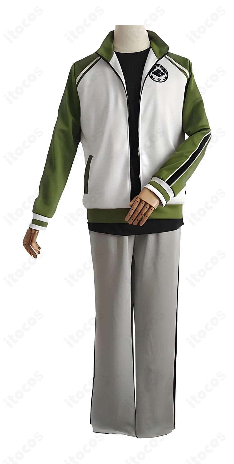 ロングパンツ前面のライン配置とポケット周りの詳細