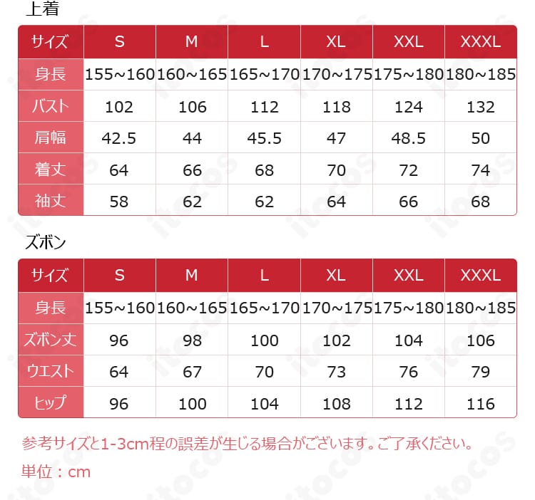 篭手切江 内番ジャージの生地感アップ。ジャージ素材の目地と質感、ITOCOSの仕立てを示すクローズアップ。