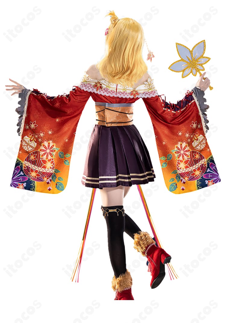 胸元からウエスト周りのディテールとリボン装飾のクローズアップ