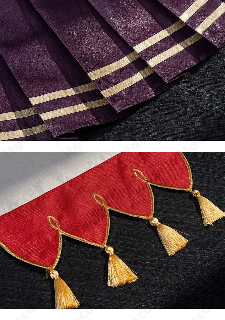 靴下と太もも飾りのコーディネート例と装着位置の参考