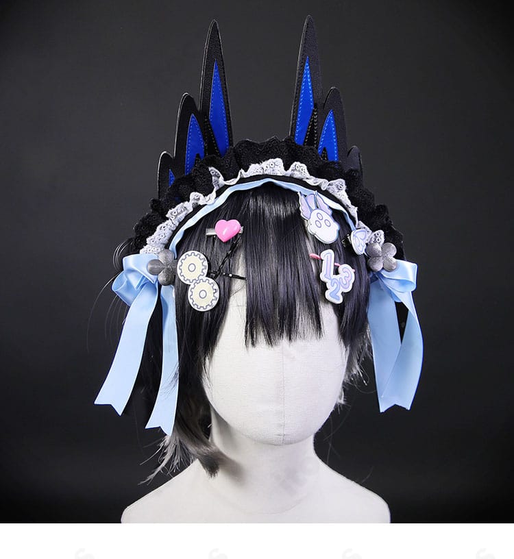 髪飾り・ヘアピンの装着例と装飾ディテール