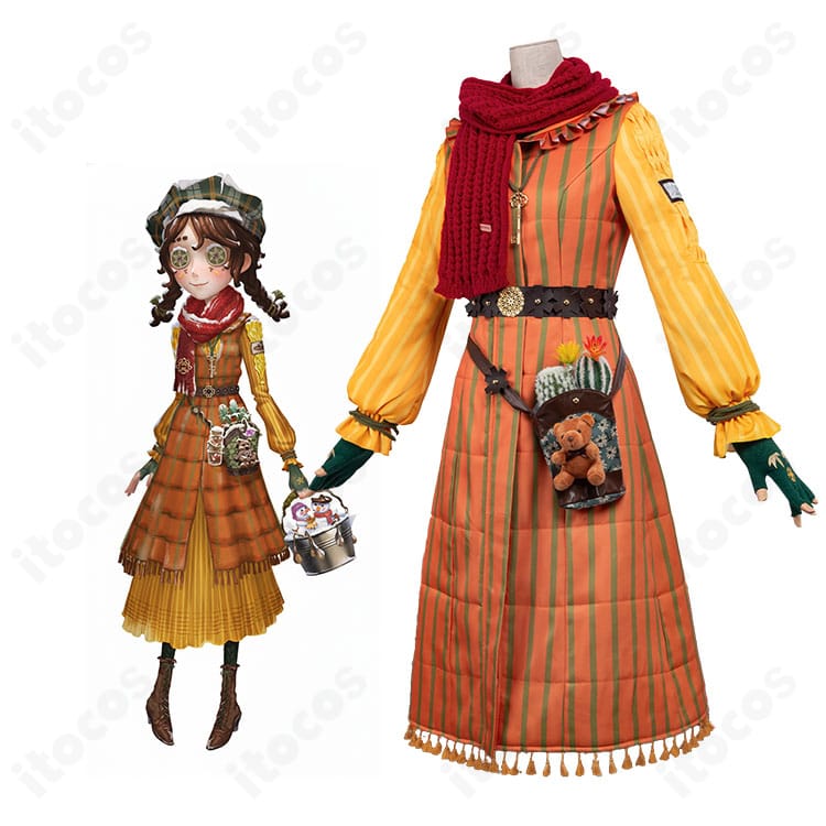 第五人格 庭師エマ・ウッズ 遡及シリーズ「暖かい冬の記憶」コスプレ衣装フルセット(ワンピース・マフラー・帽子ほか)