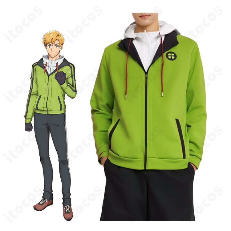 メダリスト 明浦 司 ジャージ コスプレ衣装一式の正面全身イメージ(コート・インナー・ズボン)