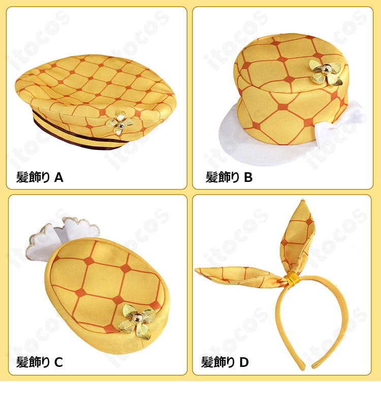 別売り髪飾りのデザインと装着イメージ