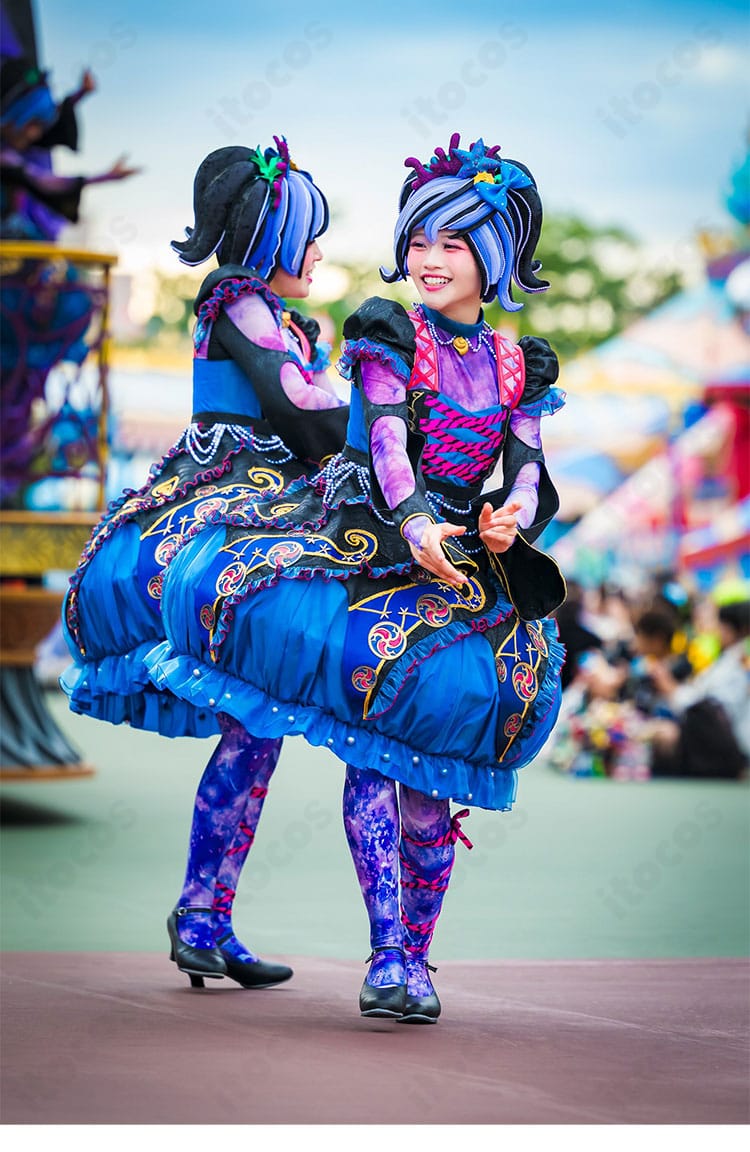 アースラ クラゲダンサー風コスプレ衣装の全体商品画像(流麗シルエットと装飾が分かる)