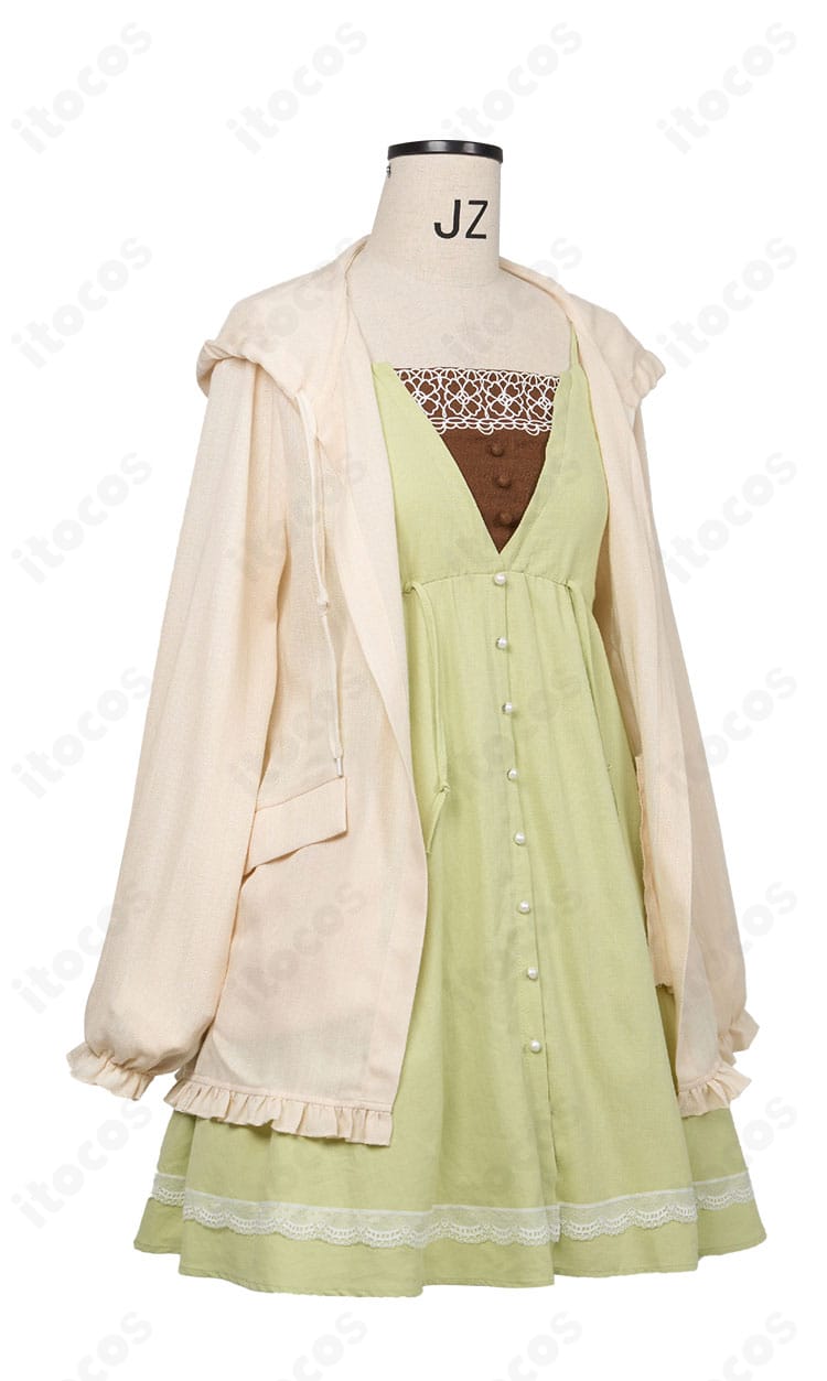 草薙寧々 私服コスの側面全体像。シルエットと丈感が分かるサイドビュー。