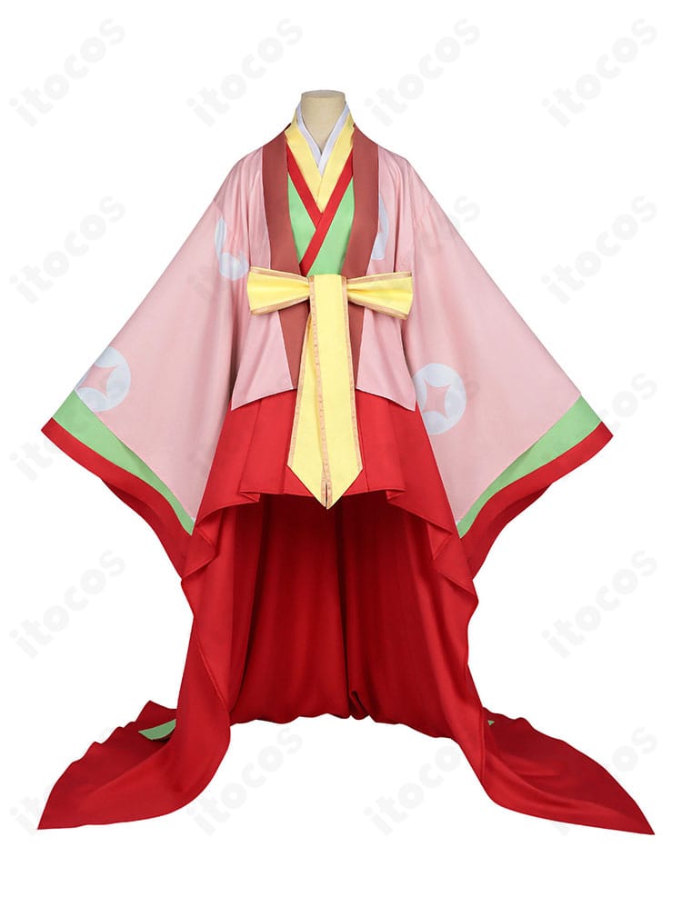 着物風コスプレ衣装の正面全身カット(コート・インナー・スカート)