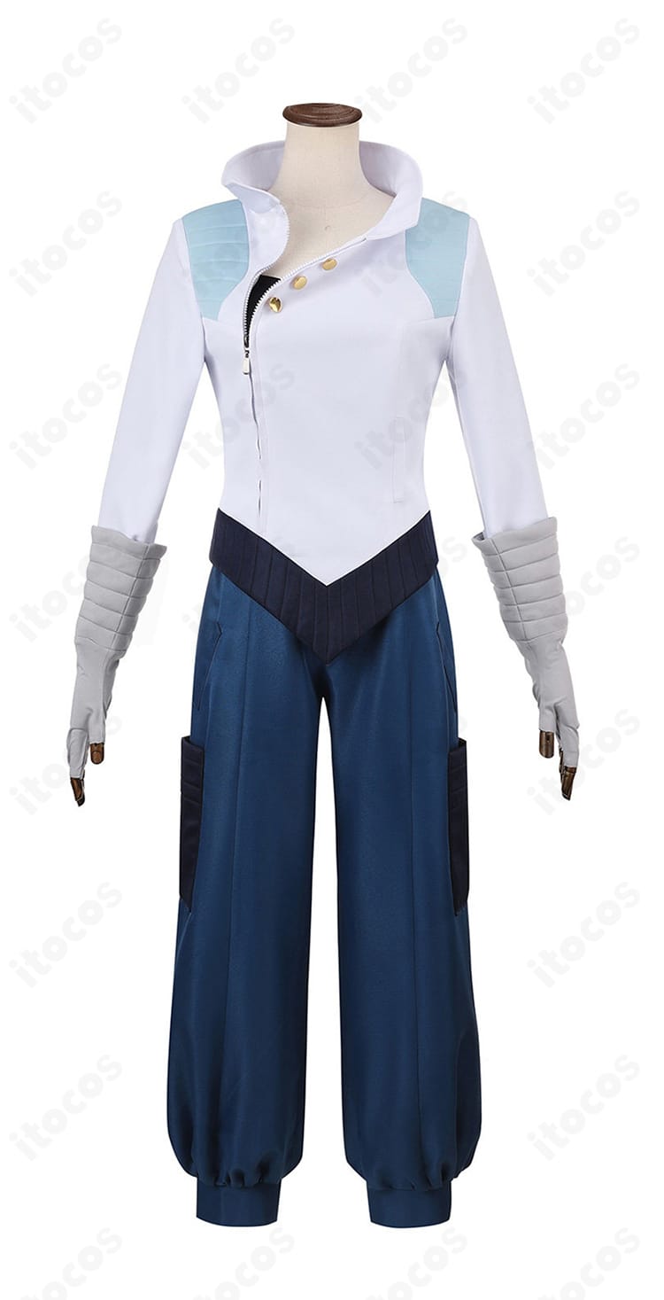 メリル記者衣装の上着・インナー・ズボンを正面から撮影した全体図