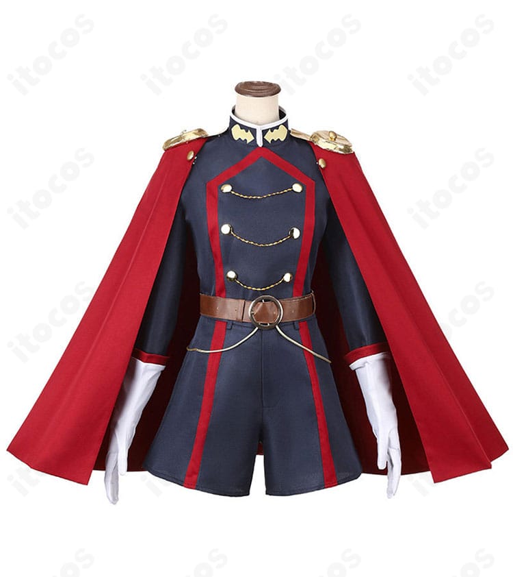 山城恋 総組長制服の上着・マント・ショートパンツの正面全体像