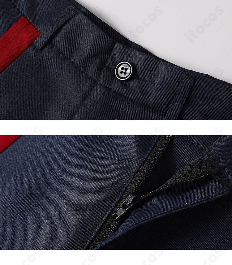 ショートパンツのウエストまわりとファスナー仕様の詳細