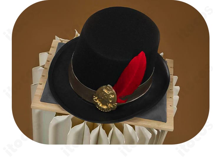 帽子本体と飾りの意匠・素材感