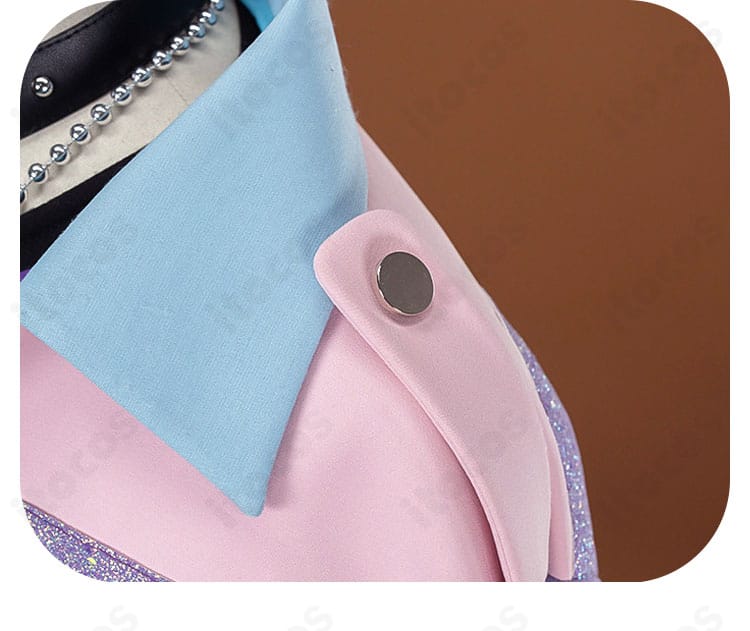 襟・肩周りのパターンと装飾の縫い合わせディテール