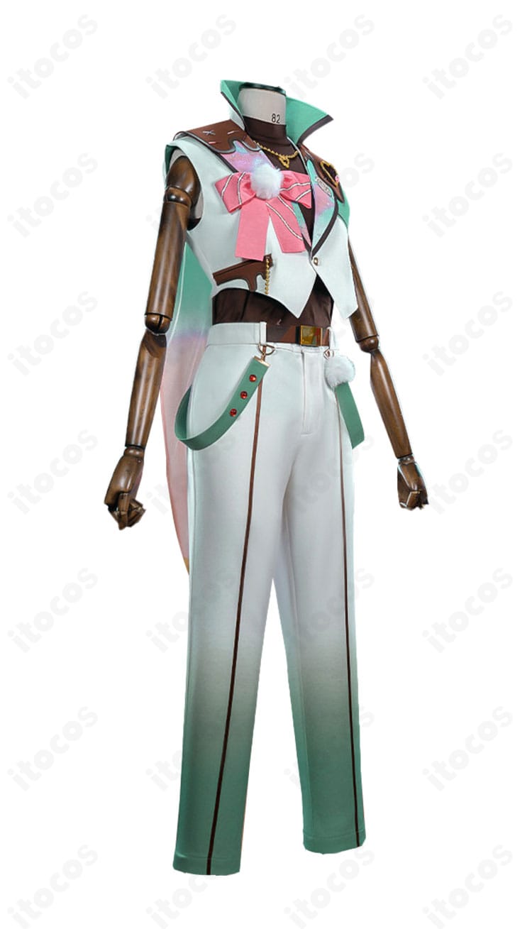 Switch キャンディーハウス衣装の右側ディテール（マントの落ち感と腰飾りの固定）