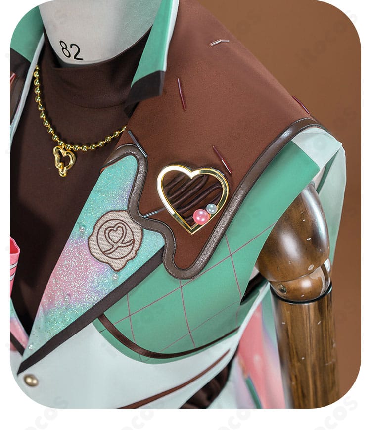 衣領の装飾アップ（襟の形状とパイピング）