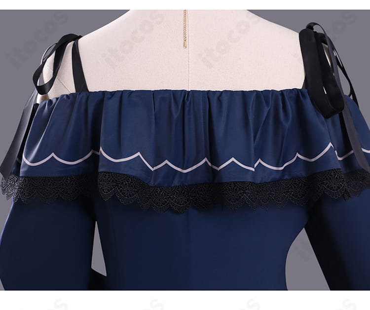 夏目アンアン衣装の背面装飾とウエストリボン結び目