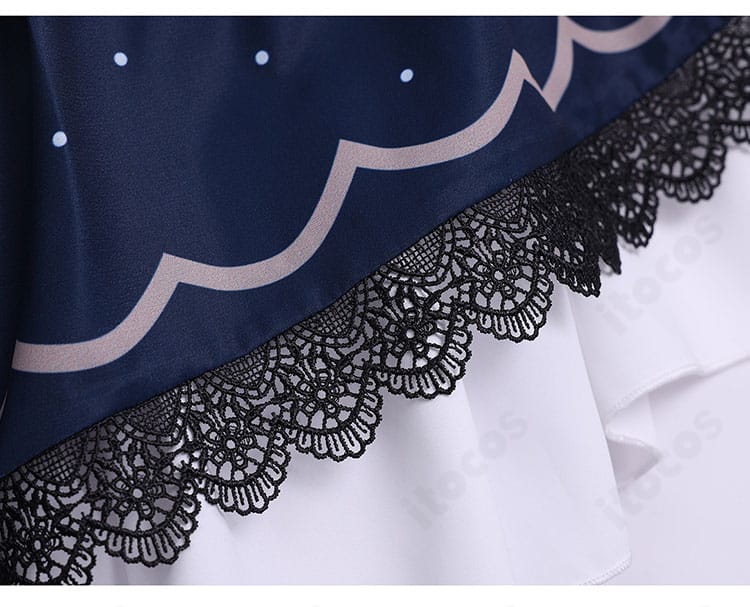 夏目アンアン衣装のスカートレース装飾の近接写真